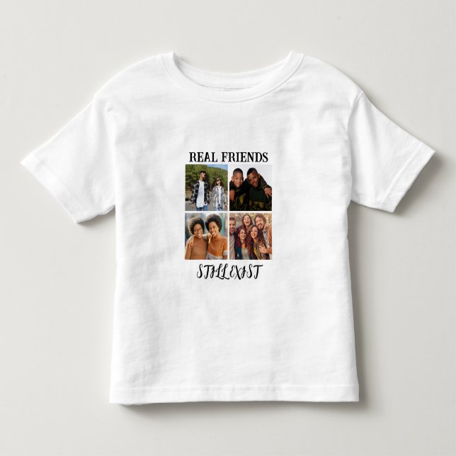 Camiseta De Bebé Temp fotográfico personalizado "Los verdaderos ami (Anverso)
