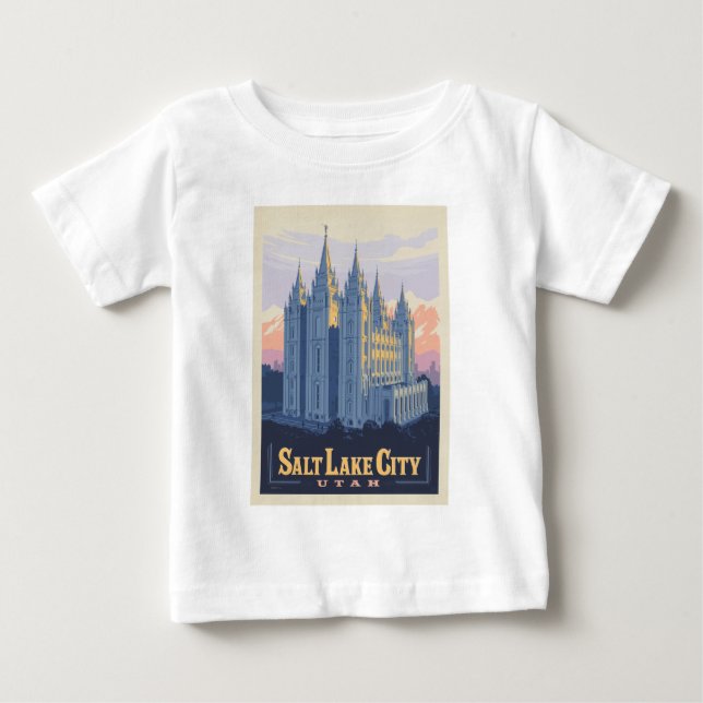 Camiseta De Bebé Templo de Salt Lake | Salt Lake City, Utah (Anverso)