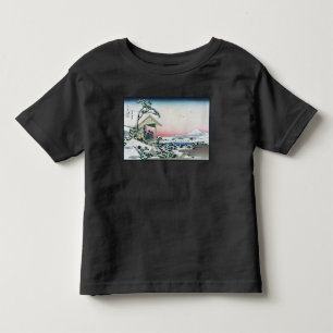 Camiseta De Bebé Templo Honganji Vista del Monte Fuji Grabado Japon