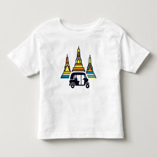 Camiseta De Bebé Templos tailandeses y tuk tuks