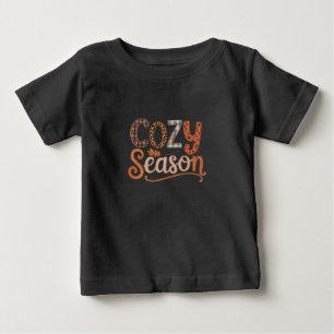 Camiseta De Bebé Temporada Acogedora Retro Otoño Ponte Acogedor Día