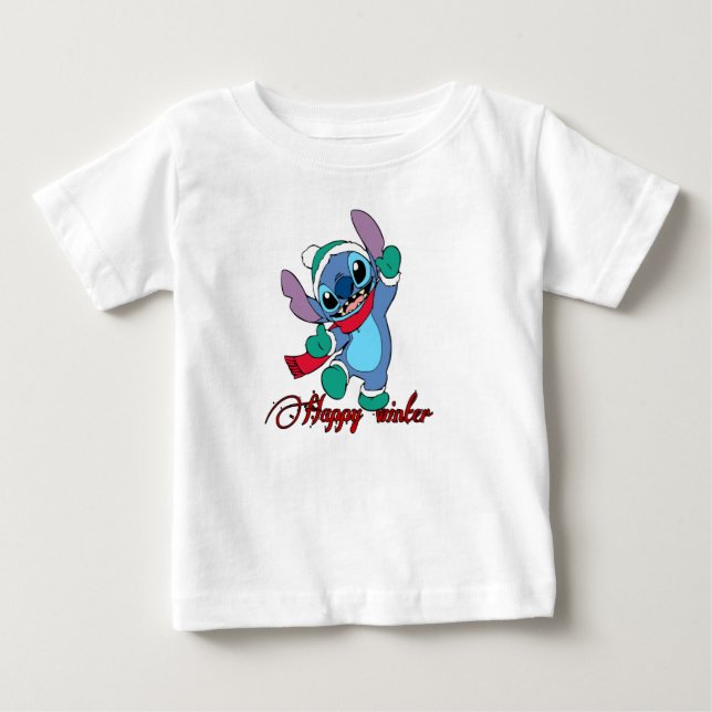 Camiseta De Bebé Temporada de invierno feliz (Anverso)