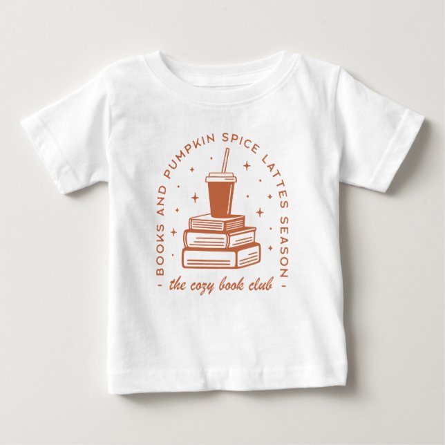 Camiseta De Bebé Temporada de libros y calabazas (Anverso)