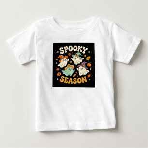 Camiseta De Bebé Temporada Espeluznante Cuatro Fantasmas Vintage Ha