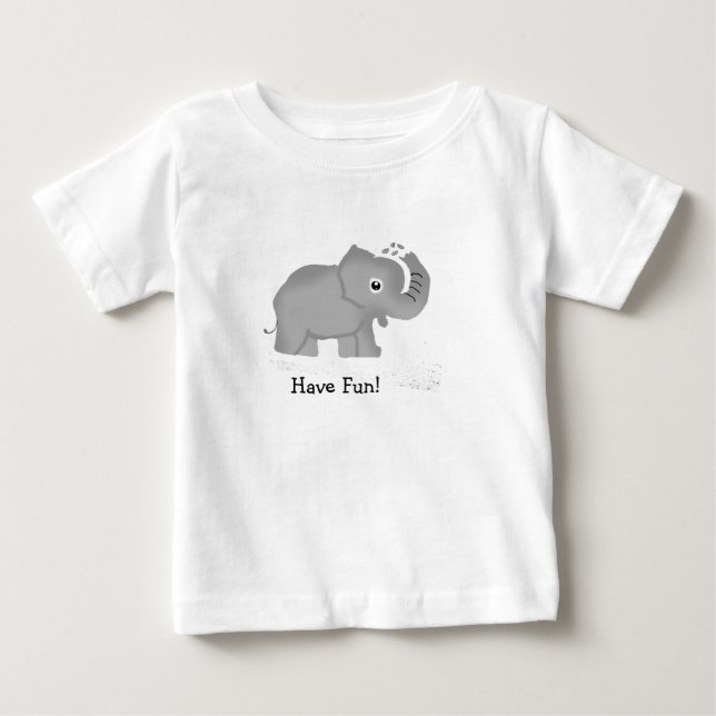 Camiseta De Bebé Ten un bebé elefante divertido (Anverso)