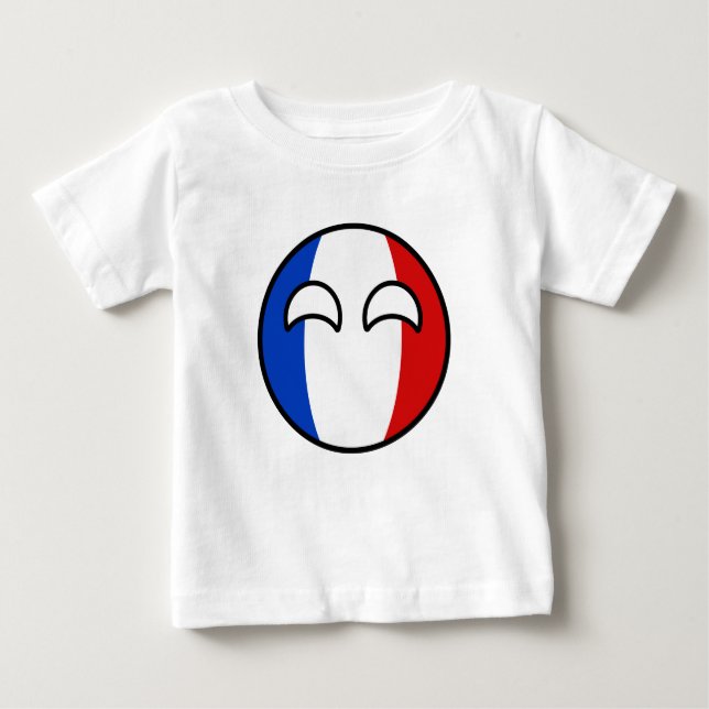 Camiseta De Bebé Tendencia divertida Geeky France Countryball (Anverso)