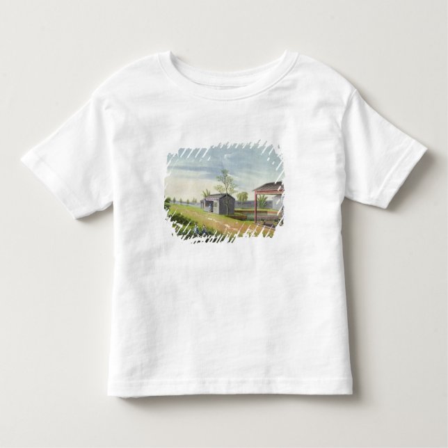 Camiseta De Bebé Tendiendo plantas de té (w/c en el papel) (Anverso)