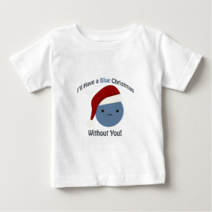 Camiseta De Bebé Tendré una Navidad Azul Sin Ti