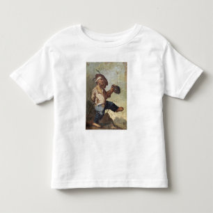 Camiseta De Bebé Tenencia enana un jarro (aceite en la lona