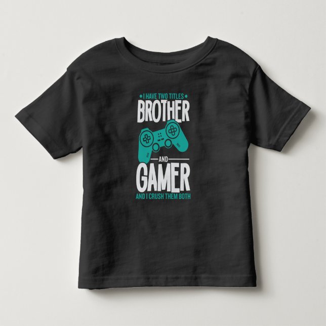 Camiseta De Bebé Tengo Dos Títulos Hermano Y Jugador Gracioso (Anverso)