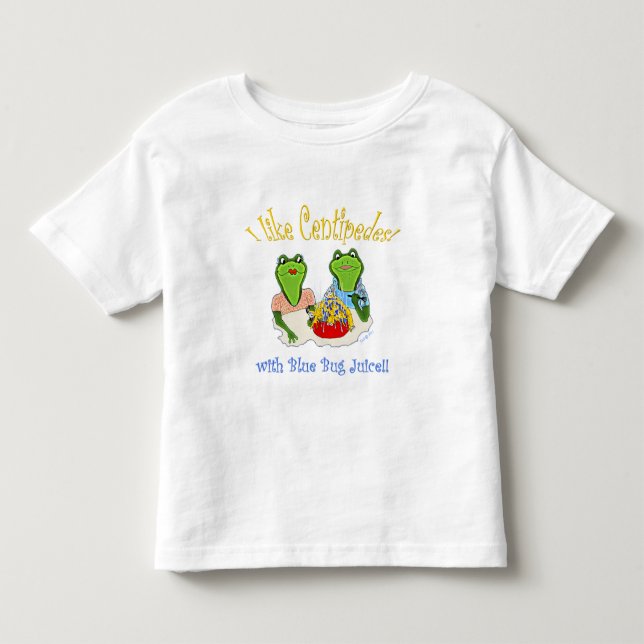 Camiseta De Bebé Tengo gusto de ciempiés con el jugo azul del (Anverso)