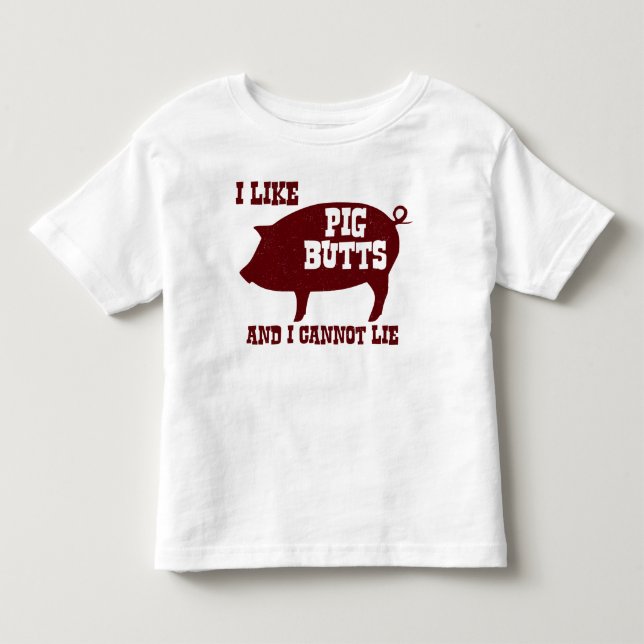 Camiseta De Bebé Tengo gusto de extremos del cerdo y no puedo (Anverso)