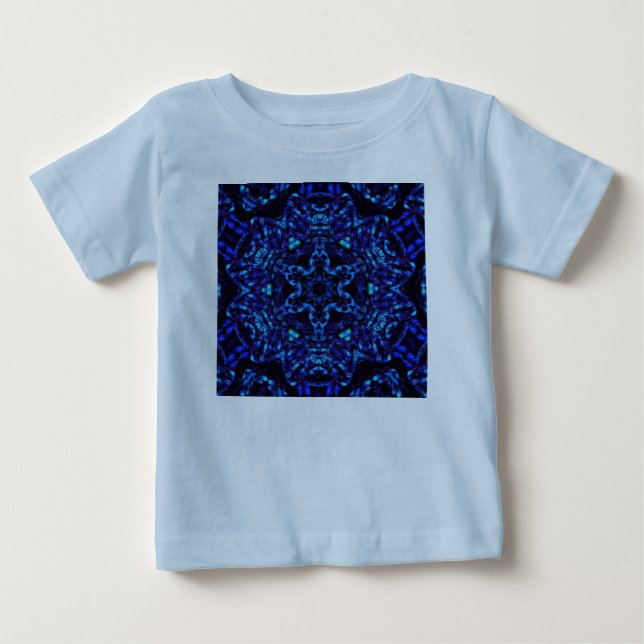 Camiseta De Bebé Teñido de Azul (Anverso)