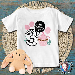 Camiseta De Bebé tercer cumpleaños
