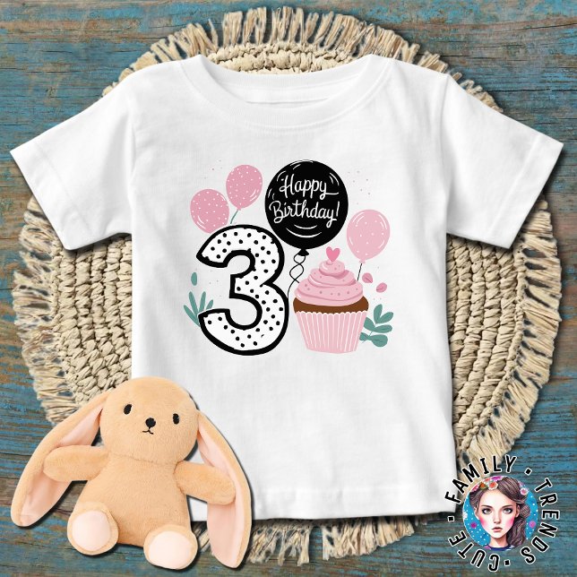 Camiseta De Bebé tercer cumpleaños (Subido por el creador)