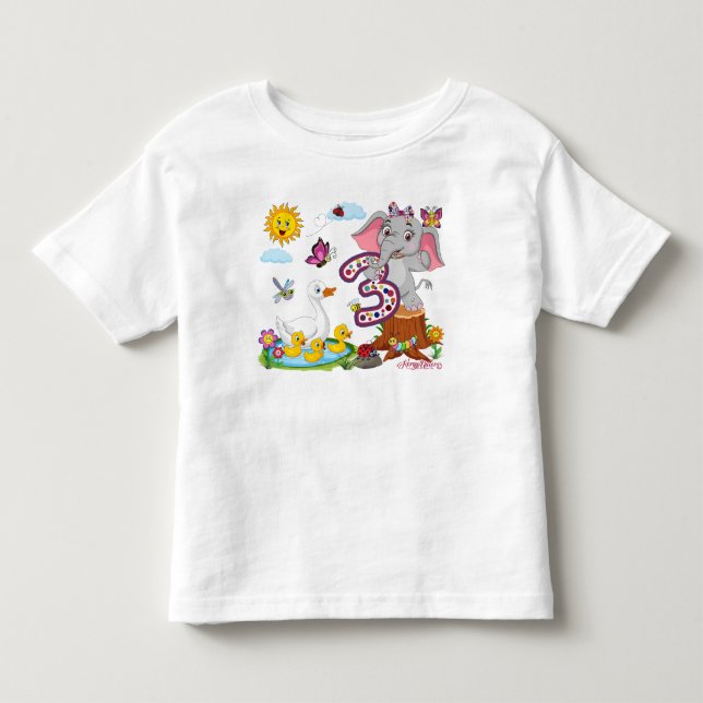 Camiseta De Bebé Tercer cumpleaños de Remi (Anverso)