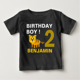 Camiseta De Bebé Tercer cumpleaños del tigre lindo