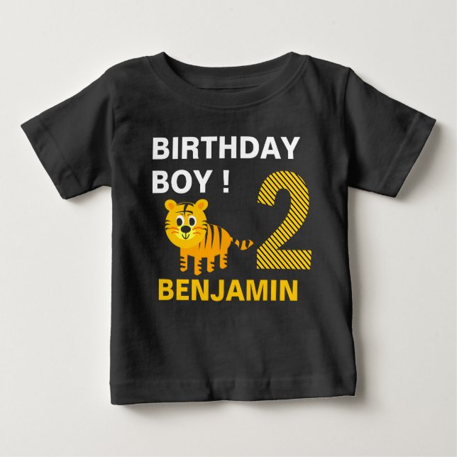 Camiseta De Bebé Tercer cumpleaños del tigre lindo (Anverso)