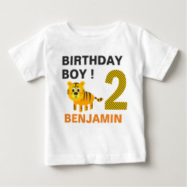 Camiseta De Bebé Tercer cumpleaños del tigre lindo