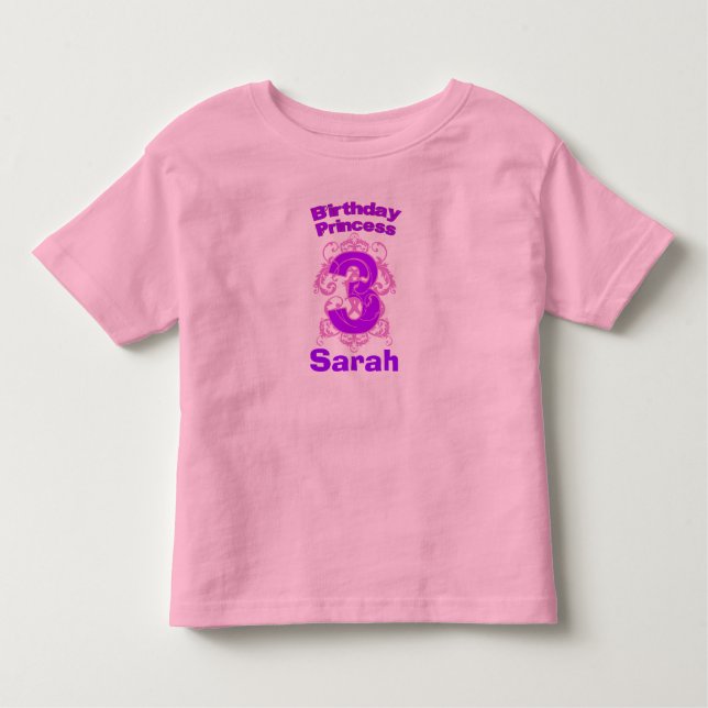 Camiseta De Bebé Tercer cumpleaños Princesa Shirt (Anverso)