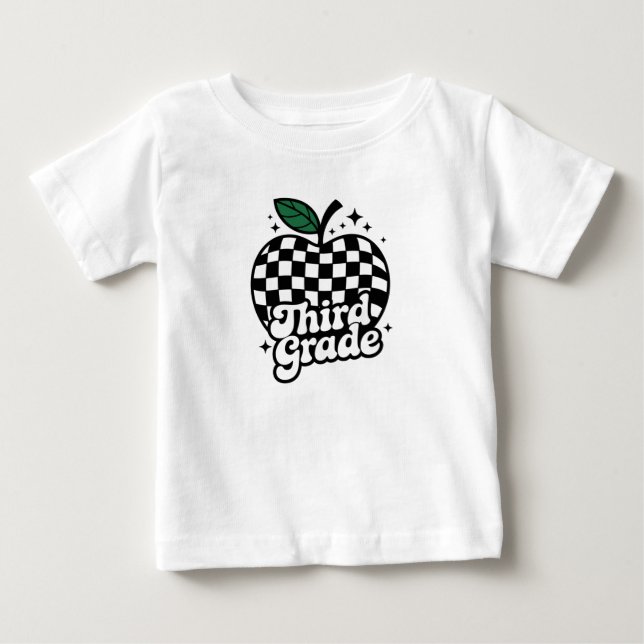 Camiseta De Bebé Tercer grado de docente de vuelta a la escuela (Anverso)