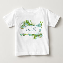 Camiseta De Bebé Terrario de cristal de agua suculenta Baby Shower