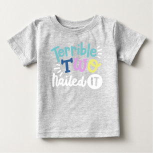 Camiseta De Bebé Terrible Dos