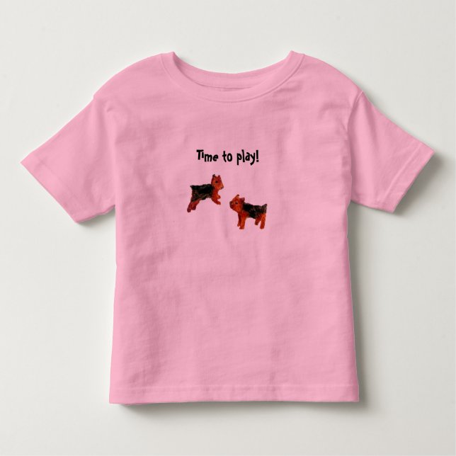 Camiseta De Bebé Terrier Cute Dog Art (Anverso)