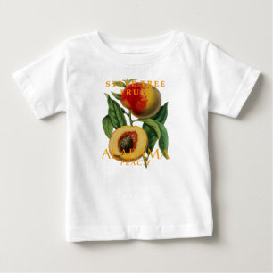 Camiseta De Bebé Territorio de Alabama Fruta de Árbol El Melocotón
