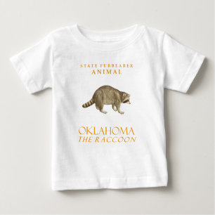 Camiseta De Bebé Territorio de Oklahoma Animal Furbearer The Raccoo