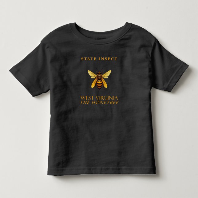 Camiseta De Bebé Territorio de Virginia Occidental Insecta A La Abe (Anverso)