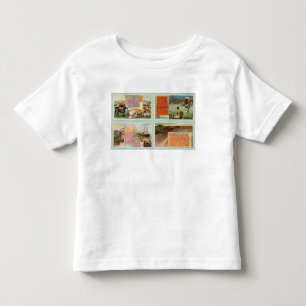 Camiseta De Bebé Territorio de Wyoming, Alabama, Luisiana, Kansas