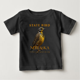 Camiseta De Bebé Territorio Nebraska Pájaro El Meadowlark Occidenta