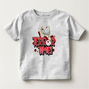 Camiseta De Bebé Terror Time Zombie Hand con Ojos