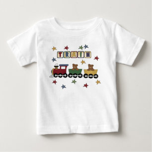 Camiseta De Bebé Tesis de Teddy Bear Train y Regalos