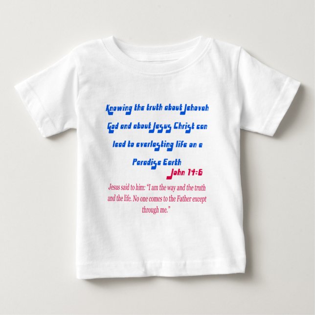 Camiseta De Bebé Testigo de Jehová John14-6 (Anverso)