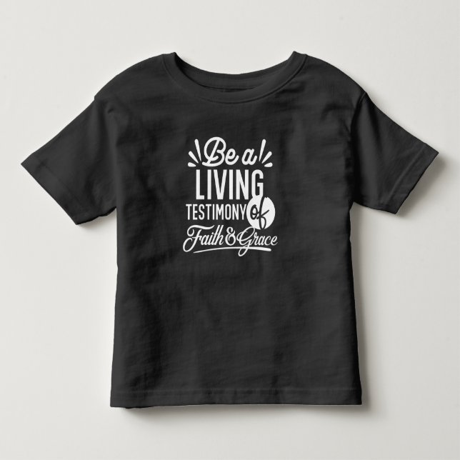Camiseta De Bebé Testimonio de vida espiritual Fe y Gracia Cita (Anverso)