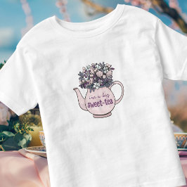 Camiseta De Bebé Tetera floral bestie personalizada