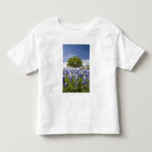 Camiseta De Bebé Texas bluebonnets(lupinus texensis) y roble (Anverso)