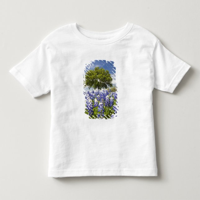Camiseta De Bebé Texas bluebonnets(lupinus texensis) y roble (Anverso)
