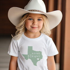 Camiseta De Bebé Texas Home Grown | Mapa estatal de colores editabl