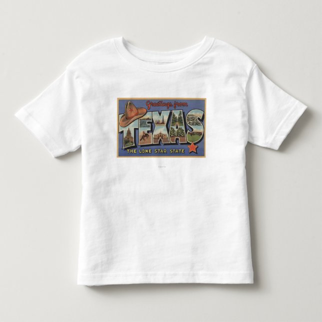 Camiseta De Bebé TexasGreetings del estado solitario de la estrella (Anverso)