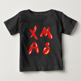 Camiseta De Bebé Texto de burbuja de navidad