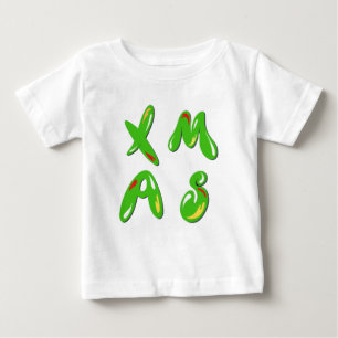 Camiseta De Bebé Texto de burbuja de navidad