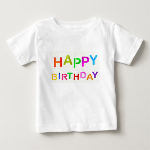 Camiseta De Bebé texto de cumpleaños feliz