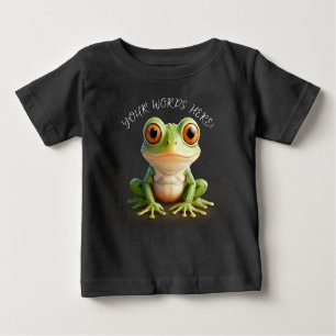 Camiseta De Bebé Texto de edición de Personalizado de rana verde sú