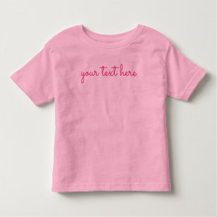Camiseta De Bebé Texto de guión Subir foto Bebé rosa Crear el propi