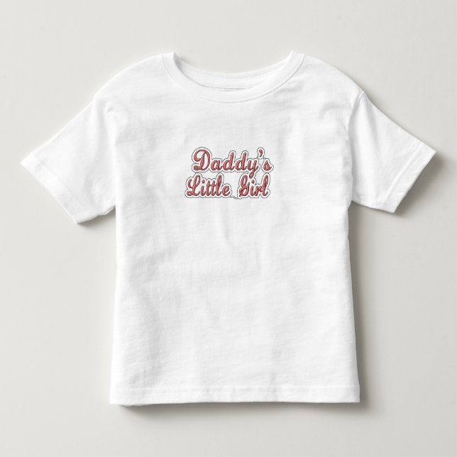 Camiseta De Bebé Texto de niña pequeña de papá (Anverso)