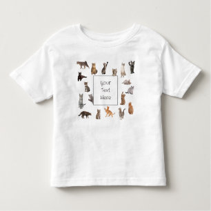 Camiseta De Bebé Texto de Personalizado Adorable de varios gatos ga