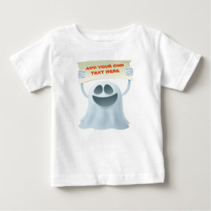 Camiseta De Bebé Texto de retención de fantasma